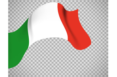 Italy flag on transparent background