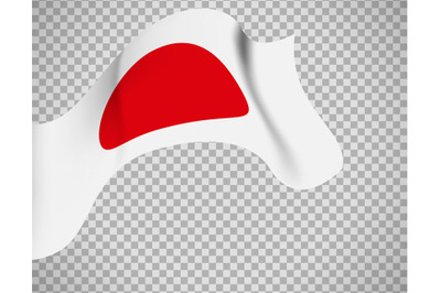 Japan flag on transparent background