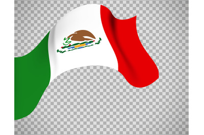 Mexico flag on transparent background