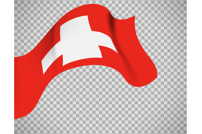 Switzerland flag on transparent background