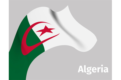 Background with Algeria wavy flag