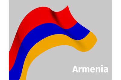 Background with Armenia wavy flag