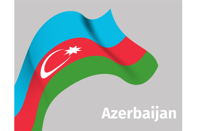 Background with Azerbaijan wavy flag