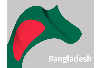 Background with Bangladesh wavy flag