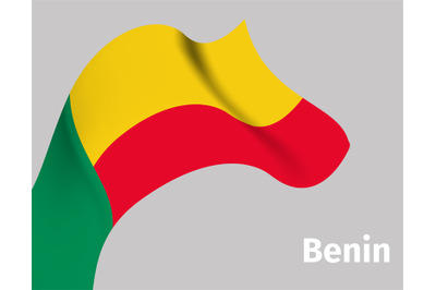 Background with Benin wavy flag