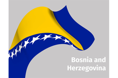 Background with Bosnia and Herzegovina flag