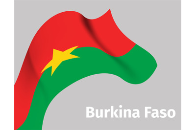 Background with Burkina Faso wavy flag