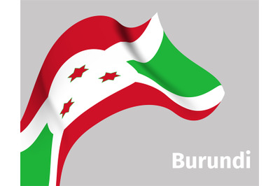 Background with Burundi wavy flag