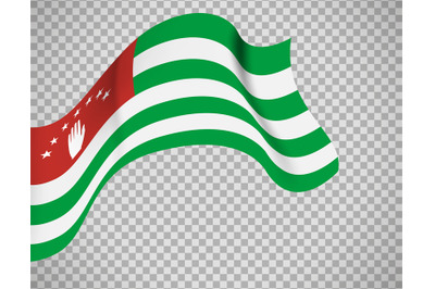 Abkhazia flag on transparent background