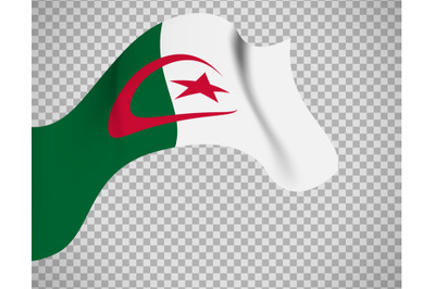 Algeria flag on transparent background