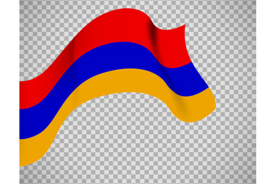 Armenia flag on transparent background