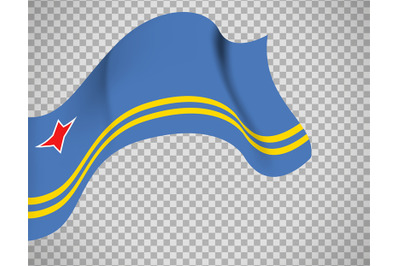 Aruba flag on transparent background