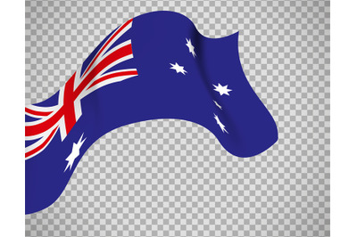 Australia flag on transparent background