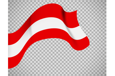 Austria flag on transparent background