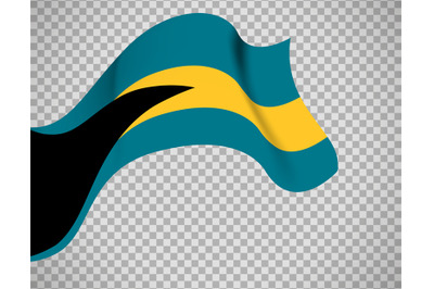 Bahamas flag on transparent background