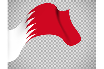 Bahrain flag on transparent background