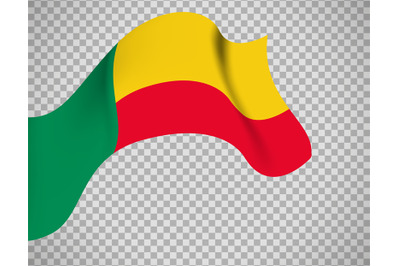 Benin flag on transparent background