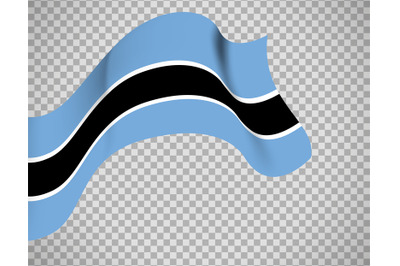 Botswana flag on transparent background