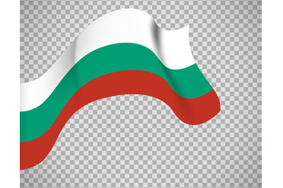 Bulgaria flag on transparent background