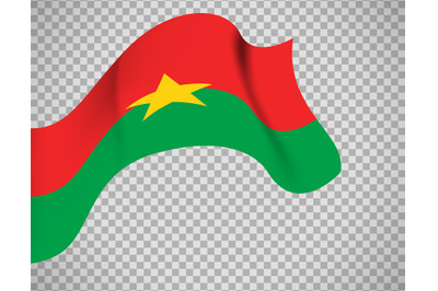 Burkina Faso flag on transparent background