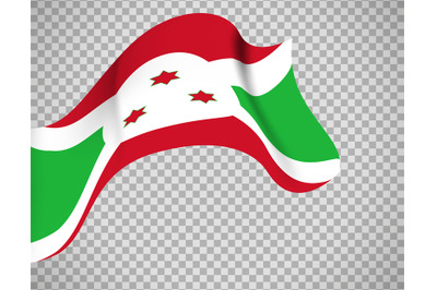 Burundi flag on transparent background