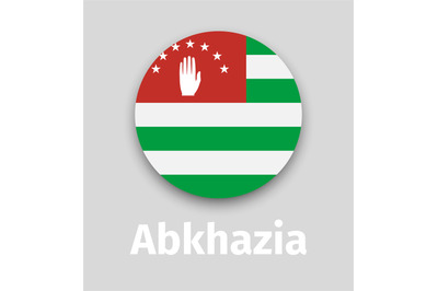 Abkhazia flag, round icon