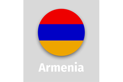 Armenia flag, round icon