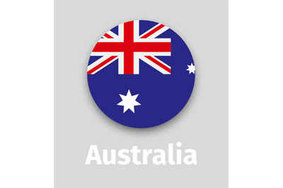 Australia flag, round icon