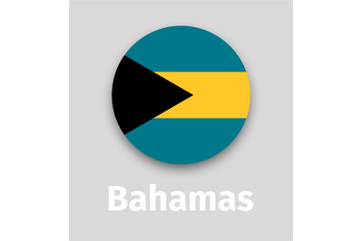 Bahamas flag, round icon