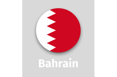 Bahrain flag, round icon