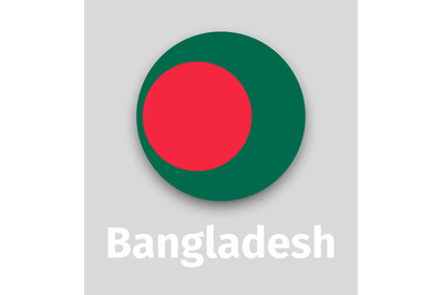 Bangladesh flag, round icon