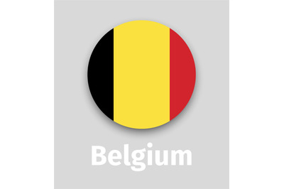 Belgium flag, round icon