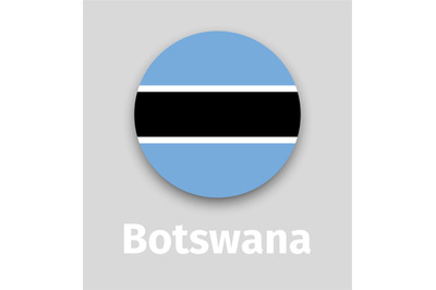 Botswana flag, round icon