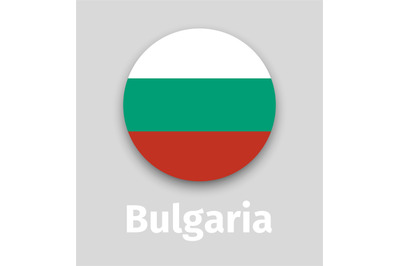 Bulgaria flag, round icon