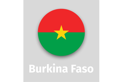 Burkina Faso flag, round icon