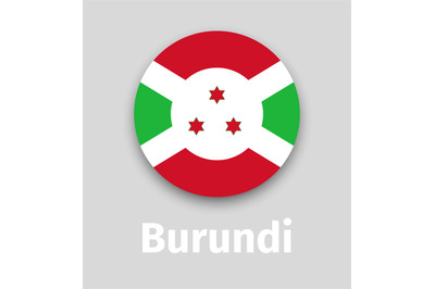 Burundi flag, round icon