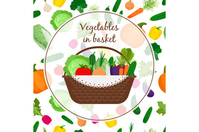 Basket with vegetables