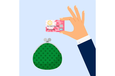 Businessman hand holding credit card