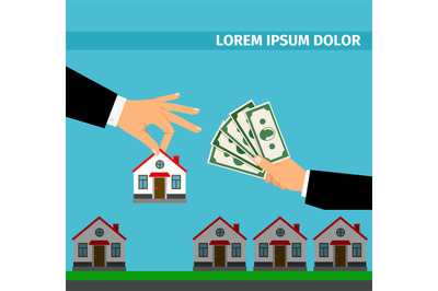 Buy house banner concept for cash