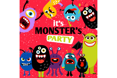 It is monster party banner