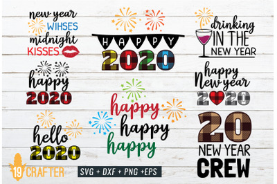 happy new year 2020 SVG cut file craft bundle