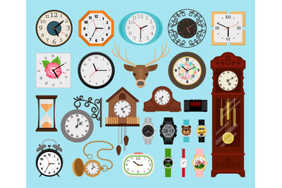 Clocks icons collection