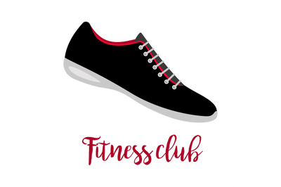 Shoes with text fitness club