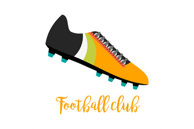 Shoes with text football club