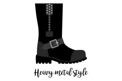 Heavy metal style shoe icon