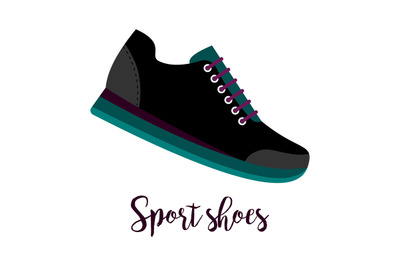 Sport shoes icon with text