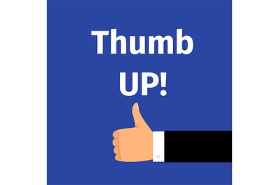 Thumbs up motivation poster with hand