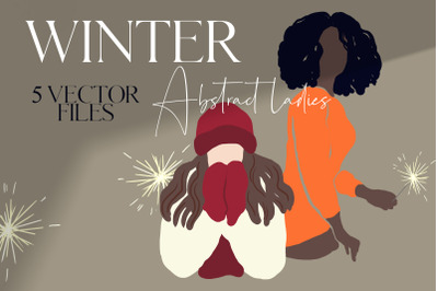 Winter abstract ladies