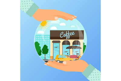 Business concept for opening coffee cafe