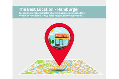 The best location hamburger